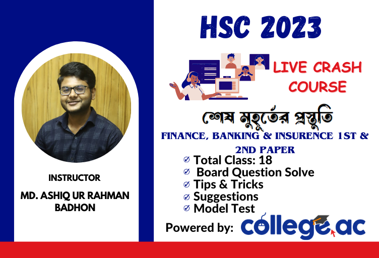 Live Crash Course for HSC 2023 (HSC Finance, Banking and Insurance 1st & 2nd Paper)